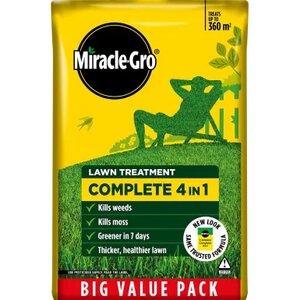 Miracle Gro Complete 4 in 1 Lawn Care 12.6kg Sack - covers 360sq.m
