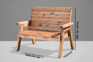 Richmond Traditional 2 Seater Bench - image 2